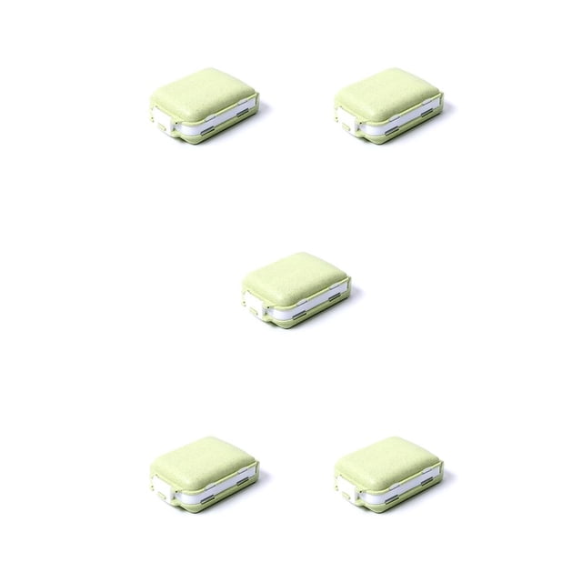 Pastillero Contenedor Plegable Toystoory Almacenamiento A prueba de polvo 5Conjunto verde paja