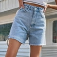 thumbnail image 5 of YanHong Shor ts for Women Jeans Womens Shorts Denim Women's Casual Shorts Fashion High-Waisted Jeans Blue M, 5 of 7