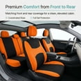thumbnail image 4 of FH Group Car Seat Covers Light & Breezy Flat Cloth, Full Set w/ Carpet Floor Mats With Colored Trim, 4 of 10