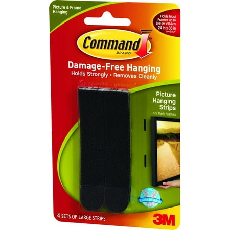 

New 3M 17206BLK Command Picture Hanging Strips Large Black Each