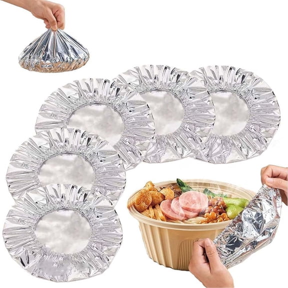 10/50Pcs Repeatable Aluminium Foil Film Insulation Cover, Table Food Insulation Cover, Food Fresh Cover for Kitchen