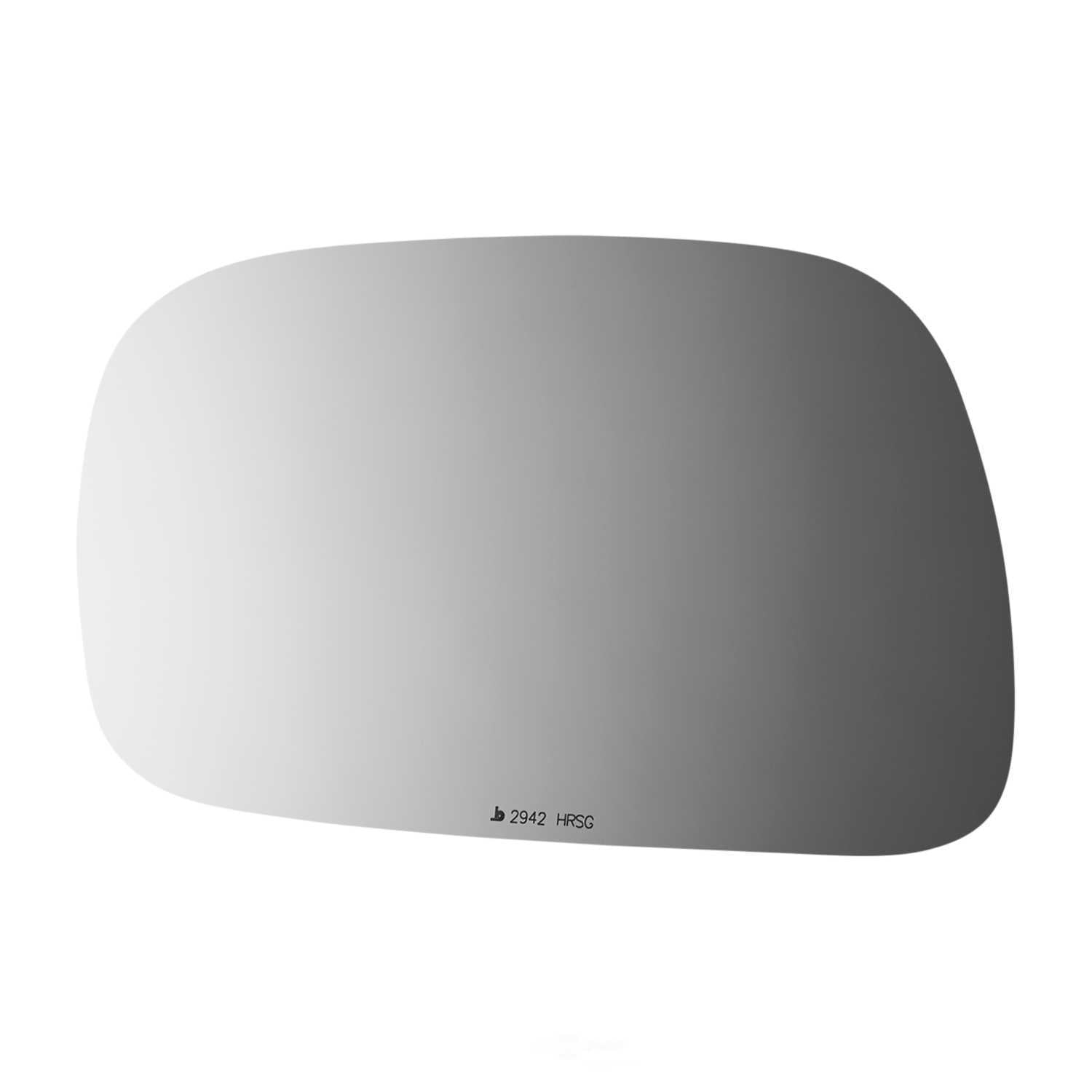 Burco Side View Mirror Replacement Glass with Motor Mount Plate - Clear Glass - 2942HRSG