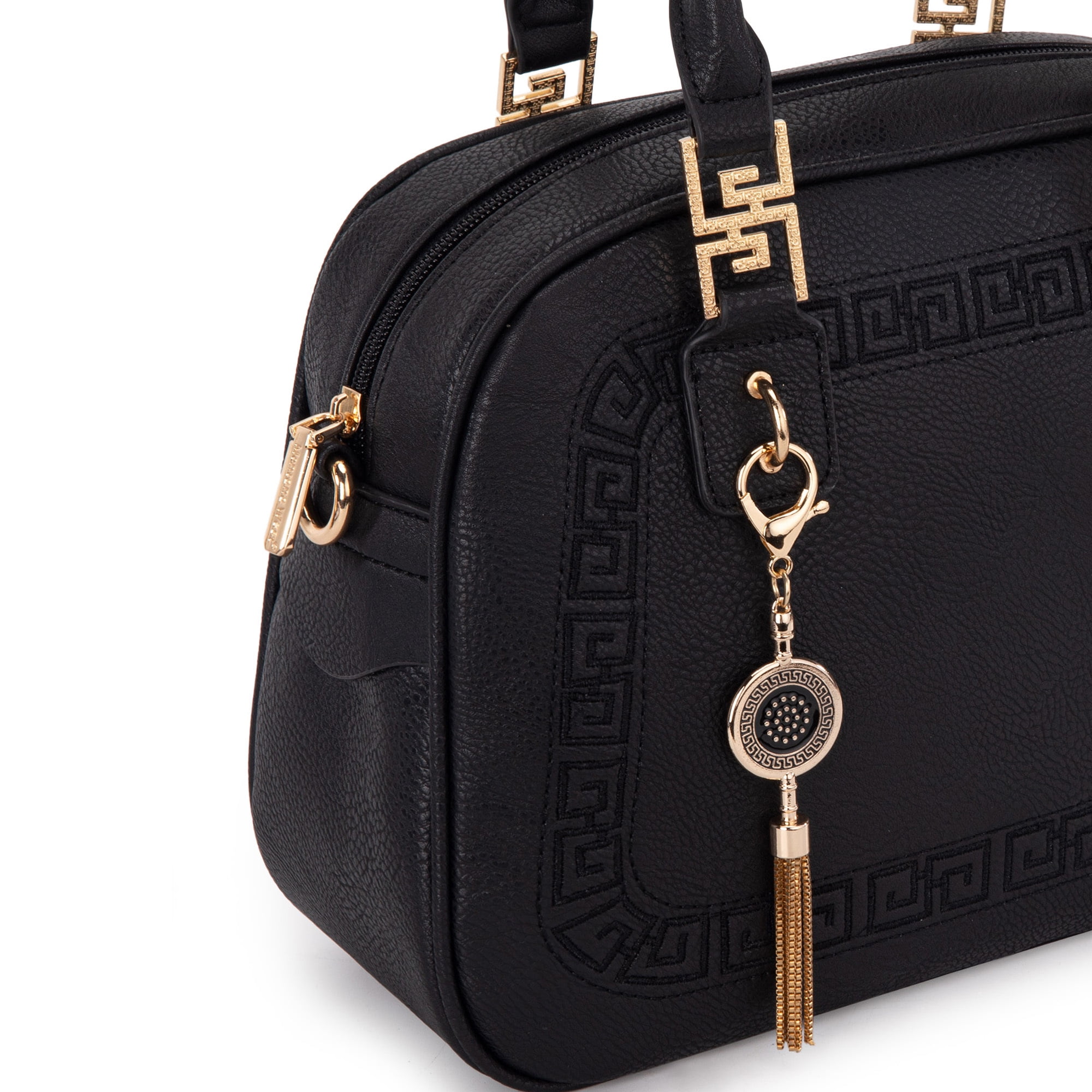 Montana West Small Top Handle Purse for Women Crossbody Satchel Handbag Barrel Bag, Black