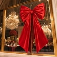 thumbnail image 6 of Red Bow Decor, 40 x 24 Inches Large Big Red Bow Party Decorations for Backdrop Birthday Wedding Bride, Huge Satin Ribbon Tie Hanging Wall Decor, 6 of 8