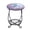 Pink, variant on puresly 14 Inch Round Metal End Table Storage Shelf for Home Patio Garden (Peacock Blue)