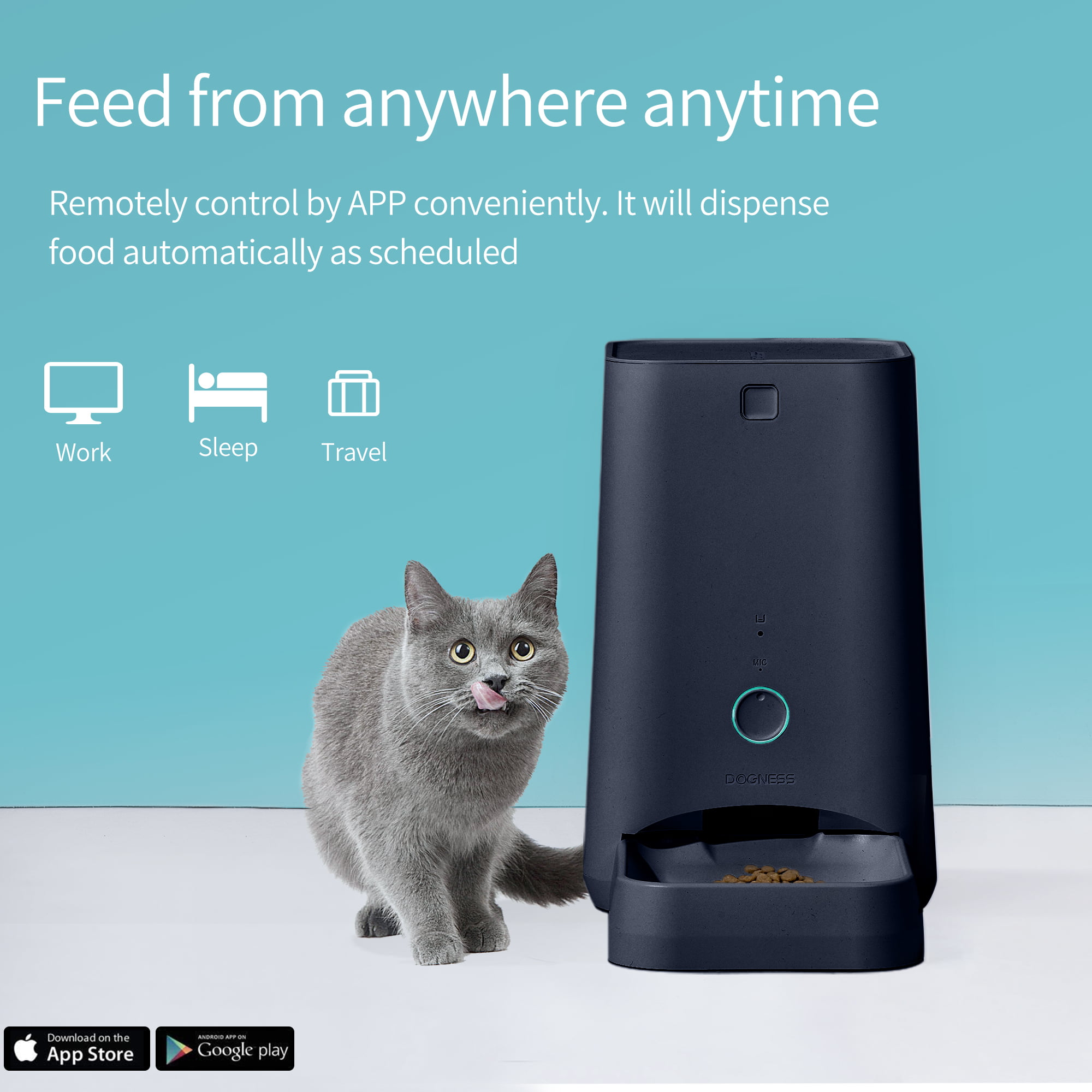 app controlled pet feeder