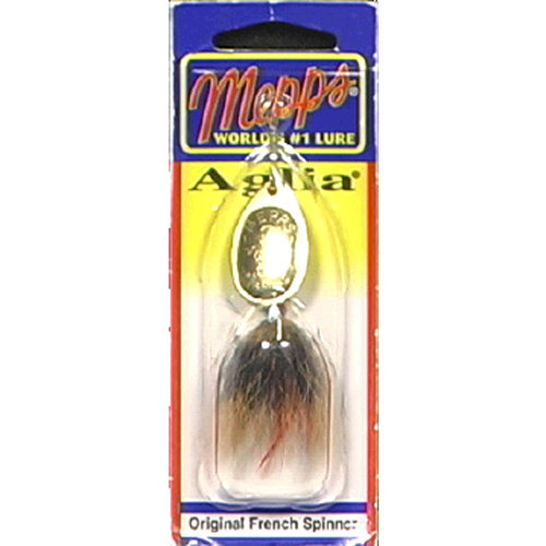 Mepps Dressed Aglia Inline Spinner, 14 oz, Gold and Ghana