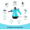 thumbnail image 5 of Comforday Multi-Purpose Handheld Pressurized Steam Cleaner, 1050W, with 9 Accessories for Stain Removal, Curtains, Car Seats, Floors, Bathroom, Window Cleaning (Light Blue), 5 of 7