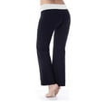 thumbnail image 5 of Bootcut Yoga Pants Cotton with Contrast Waistband, 5 of 9