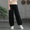 thumbnail image 2 of Casual Pants for Women Elastic Breathable Loose Waist Pocket Casual Trousers, 2 of 6