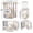 B, variant on Easter Bunny Easter Eggs Shower Curtain Floor Mat 4-piece Set Shower Curtain Toilet Seat Cover Floor Mat Waterproof Decor Spring Theme Home(A)