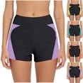 thumbnail image 2 of HongQid Swimwear Menstrual Leakproof Swim Shorts Quick Dry 3" High Waist Bathing Suit Bottoms for Women Athletic Stretch Workout Bottoms, 2 of 7