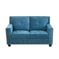 thumbnail image 5 of Gewnee 57" Linen Upholstered Loveseats with Nailhead Trim,Blue, 5 of 13