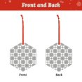 thumbnail image 2 of Cauagu Retro sketch flower lines Pattern Acrylic Christmas Pendant,1-Pack Christmas Ornaments Xmas Tree Decor Christmas Décor with Ribbon Cute Tree Hanging for Party Favors-Hexagon, 2 of 7