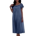 thumbnail image 4 of HomeGardon Nightgowns for Women,Summer Dresses Women's Nightdress Lingerie Sleepwear Solid Color Loose Pajamas, 4 of 6