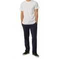 thumbnail image 4 of Men's Open Bottom Terry Sweatpants, Elastic Drawstring Waistband, Navy M, 4 of 4