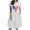 White, variant on IROINNID Patriotic Dress For Women 4th of July July 24th Summer Cotton And Linen Print Casual With Pocket Loose Dress Round Neck Knee-Length Dress