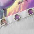 thumbnail image 4 of Manfei Kawaii Unicorn Curtains Pack of 2 (42x84 Each),Cute Rainbow Curtains Blackout,Gradient Purple Pink Bedroom Curtains For Girls Teens,Breathable Home Decor, 4 of 6