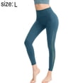 thumbnail image 2 of Capris de yoga de cintura alta para mujer con bolsillos, leggings capri deportivos para correr y hacer ejercicio con control de abdomen - Rojo, 8/L,:;:;, 2 of 7