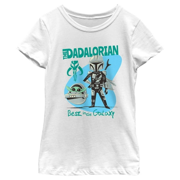 Girl's Star Wars: The Mandalorian Best in the Galaxy Dadalorian Graphic T-Shirt