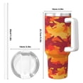 thumbnail image 4 of 40zo Ice Bar Cup With Handle Double Insulation Large Capacity Rust Prevention For Daily Travel And Other Scenes Vector Camouflage Pattern Orange Red_4, 4 of 8