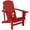 Red, variant on Outsunny Classic Adirondack Chair with Cup Holder for Backyard Red