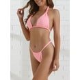 thumbnail image 2 of DARING DIVA Women's Push Up Halter Bikini Sets X-Small Pink, 2 of 6