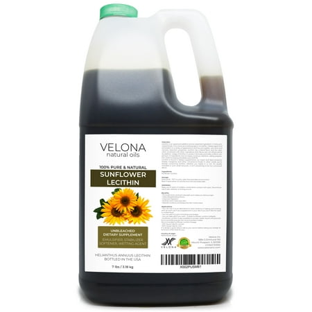 Sunflower Lecithin by Velona - 7 lb | Unrefined, Cold Pressed | Face, Hair, Body & Skin Care | Use Today - Enjoy Results