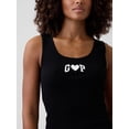 thumbnail image 3 of Camiseta sin mangas GAP para mujer, acanalada, con corazones, talla XL, 3 of 4