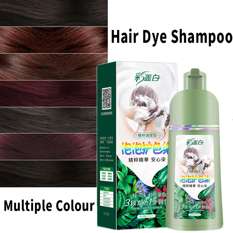 Plant Bubble Hair Color Shampoo One Wash To Color Men and Plant Bubble Hair Color Shampoo One Wash To Color Men and