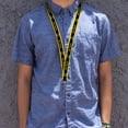 thumbnail image 2 of DC Comics Lanyard, Batman Logo Stripe Yellow Black, Elastic, 2 of 4