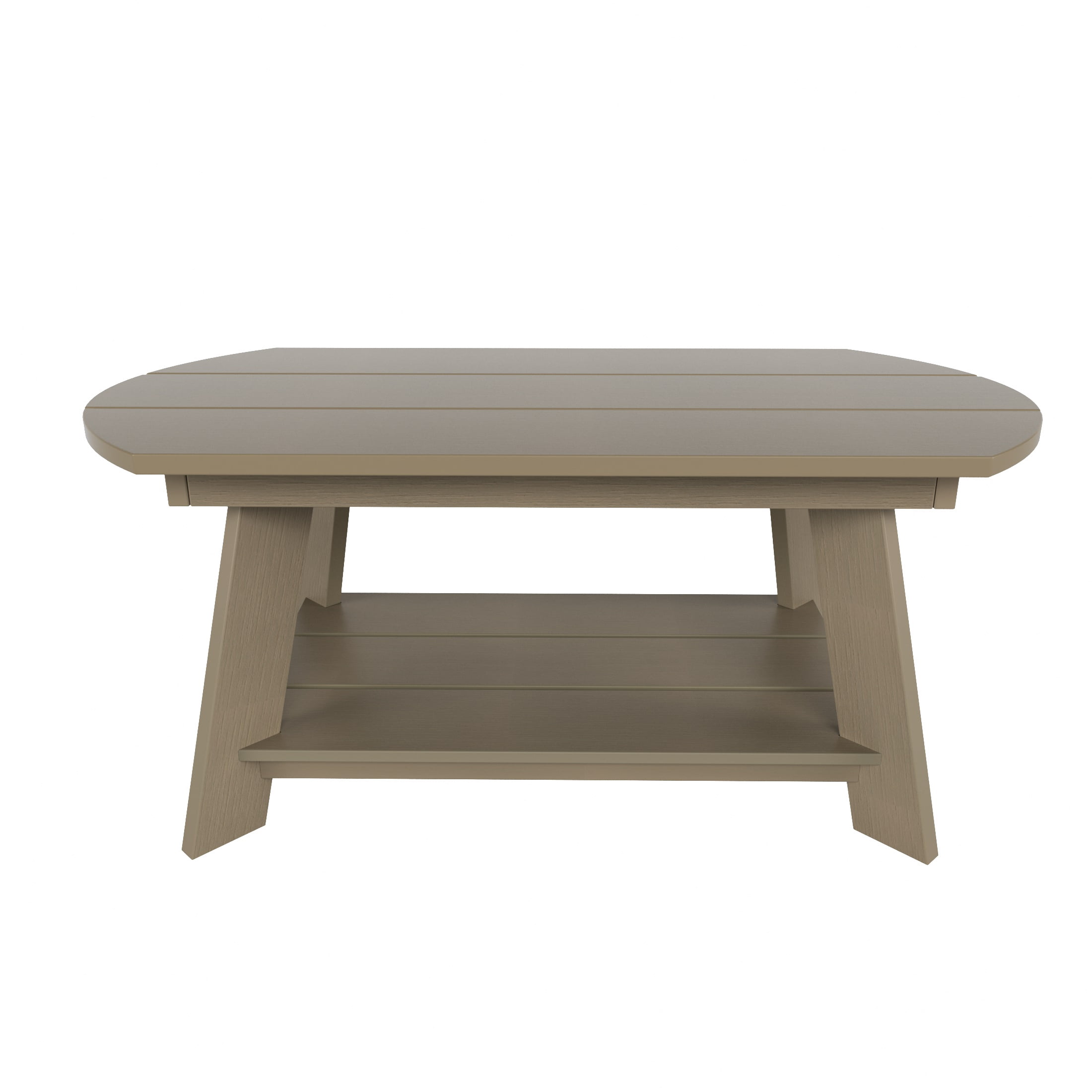 WestinTrends Tuscany Outdoor Coffee Table, Real Wood Like All Weather HIPS 2 Tier Patio Adirondack Coffee Table, Taupe