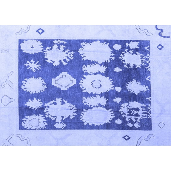 Ahgly Company Indoor Rectangle Oriental Blue Traditional Area Rugs, 4' x 6'