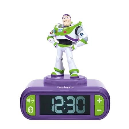 Lexibook Disney Buzz Lightyear, Digital alarm clock, 3D night light