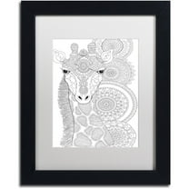 Trademark Fine Art 'Animals 11' Canvas Art by Hello Angel White Matte, Black Frame