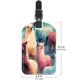 thumbnail image 6 of Square 2Pack PU Leather Alpaca Cruise Luggage Tag with Privacy Cover and Name ID Tag for Travel Handbags Backpacks Luggage Tags, 6 of 6