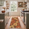 thumbnail image 5 of KUETH 2x3 Allover Floral Entryway Rug, Machine Washable Soft Low Pile Non Slip Backing Rug, OCHRE BLOOM Accent Rug, 5 of 5