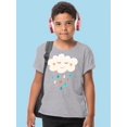thumbnail image 2 of Happy Cloud Raining T-Shirt Juniors -Image by Shutterstock,  Medium, 2 of 4