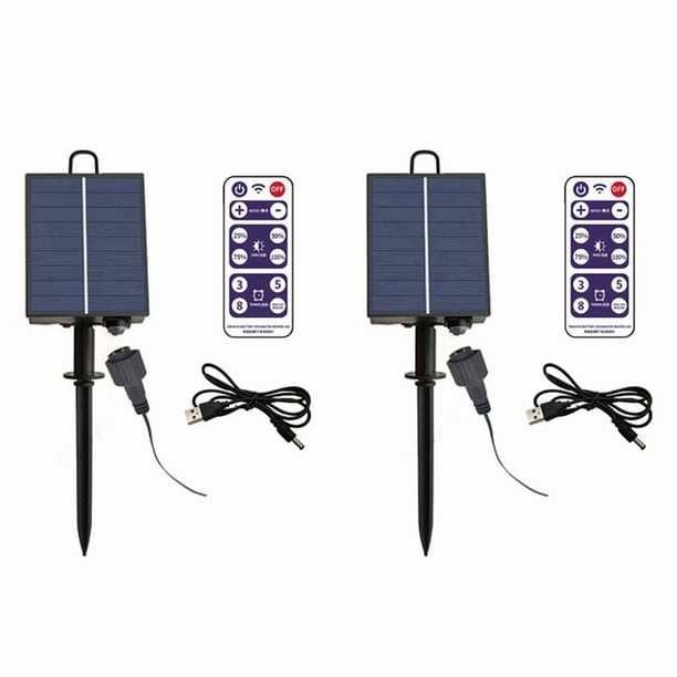 2X Kits de Caja de Control de Panel Solar de 1200 MAh Panel de Batería de Litio para Lámpara de Tira de Cadena LED de 3,7 V 24 V Carga CC