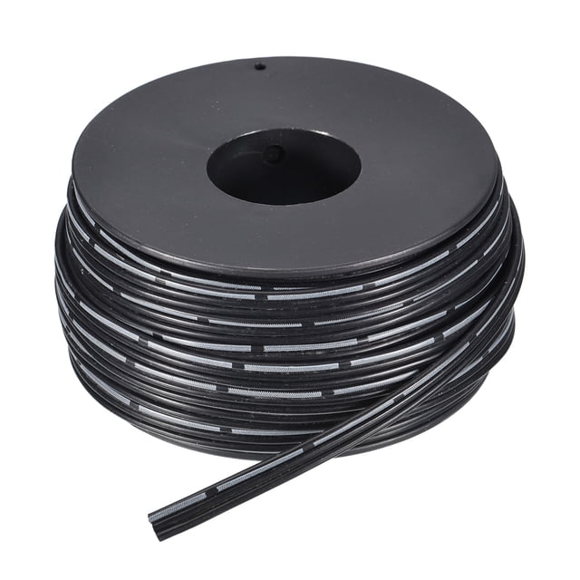 Unique Bargains 30AWG Silicone Ribbon Cable 3Pin 30 Gauge Flat Cable Silicone Wire 15m/50ft Black Stranded Tinned Copper Wire