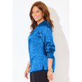 thumbnail image 3 of Catherines Women's Plus Size Satin Jacquard Peasant Blouse, 3 of 6
