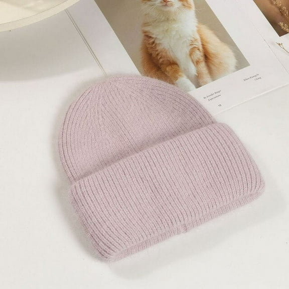 CoCopeaunt Hats, Women’S Autumn, Winter, And Korean Knit Hats Go With Everything, With Thick, Angora Wool Hats