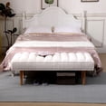 thumbnail image 2 of Hypeshops Channel Tufted Upholstered End of Bed Benches, White, 2 of 5