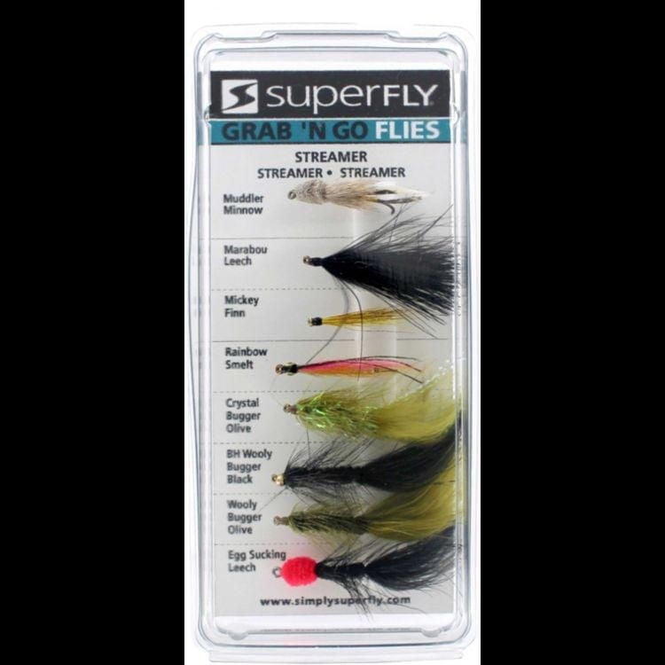 SuperFly FLYAST-51P Grab N Go Streamer Fly Assort 8/pk specific selection, Grab N Go Streamer Fly Assorte