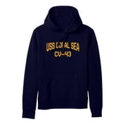 USS Coral Sea CV-43 Aircraft Carrier Standard Size Pullover Hoodie