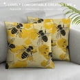 thumbnail image 3 of Qinduosi Summer Bee Pillow Covers of , Yellow Bee Decorations Throw Pillows Spring Outdoor Pillowcase Bee Kind Decor Farmhouse Summer Cushion Case for Couch Home Sofa White, 3 of 5