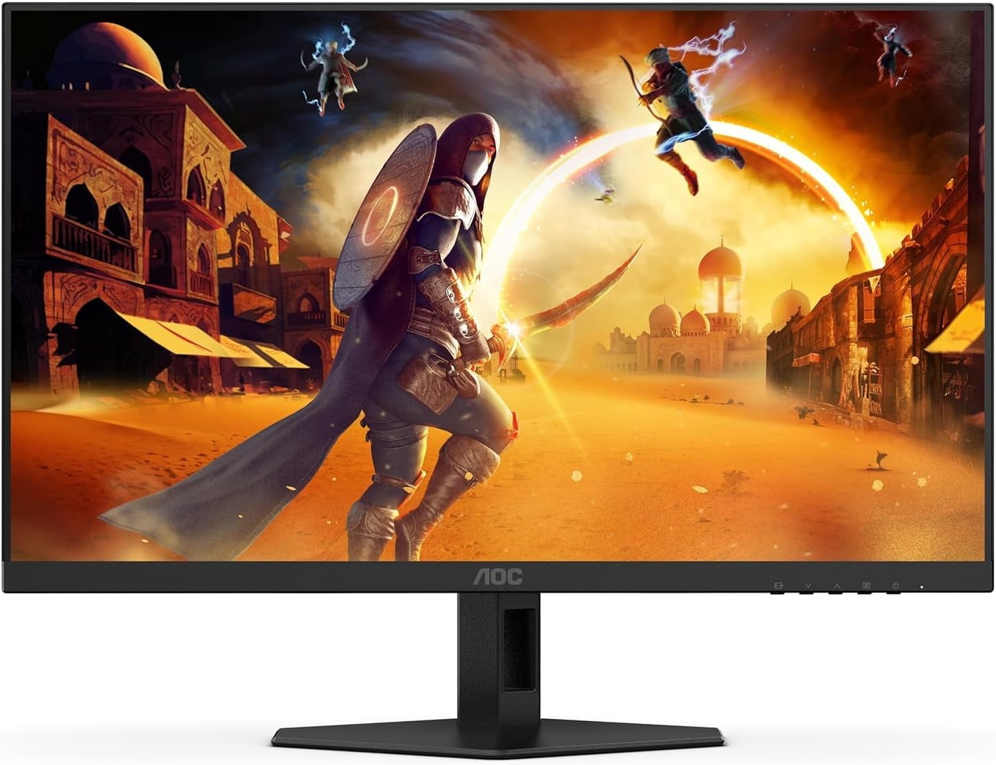 Restored AOC 27G4 27 Inch Gaming Monitor 1920 x 1080 FHD IPS Panel, HDR10, 180Hz, Color Gamut-sRGB 121%, 1ms, G-Sync, HDMI 3.0 and Display Port Connectivity, Height Adjustable Stand (Refurbished)