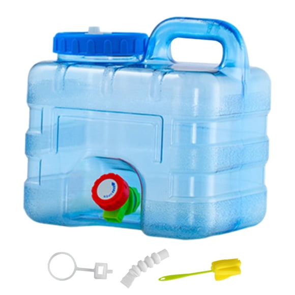 Contenedor de agua, jarra de almacenamiento de agua con grifo, gran capacidad, a prueba de fugas, para supervivencia, mochileros, campamentos 75 l sin grifo de repuesto
