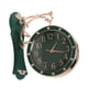 thumbnail image 5 of Reloj de pared de doble cara, regalo para cocina, silencioso, estilo rústico, colgante Verde, 5 of 9
