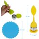thumbnail image 2 of Juego de infusores de té de silicona de 5 uds., Infusor de té de acero inoxidable, colador de té, difusor de té con platillos y 1 Uds. De alfombrilla para tazas Vhermosa YQ-1232, 2 of 4